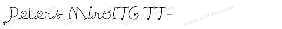 Peters MiroITC TT字体转换